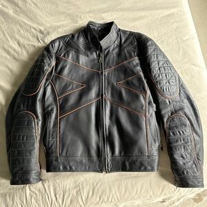 💥SOLD💥 Genuine Black Leather Motorcycle JackeT